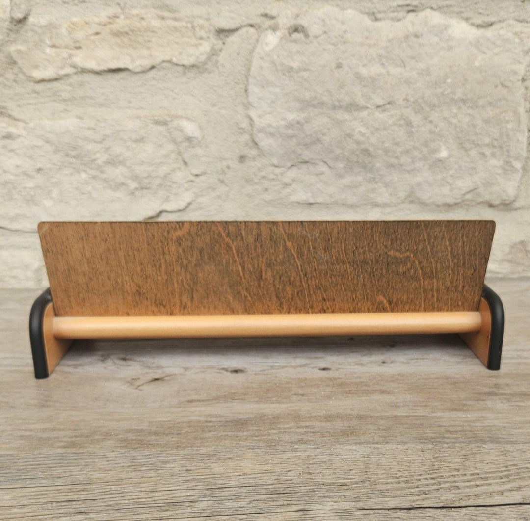 Midcentury Italian Wood Letter rack Giorgio Pizzitutti Designer Stylish Minimalist Decor