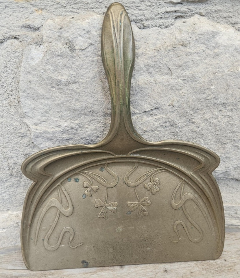 Art Nouveau Solid Brass Silent Butler Crumb Tray 1920s Decor