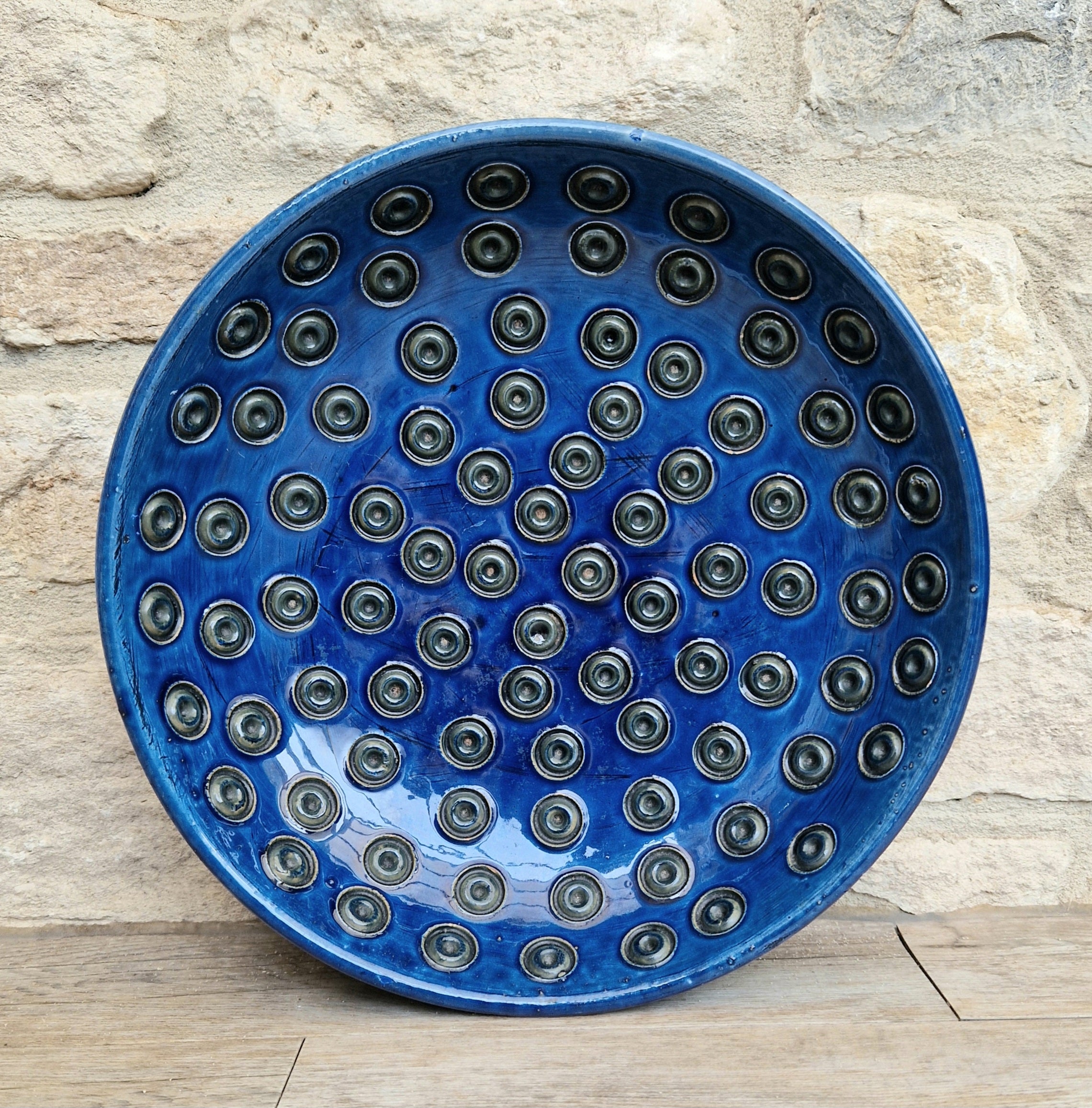 Bitossi for Rosenthal Netter: Mid-Century Blue Ceramic Bowl by Aldo Londi