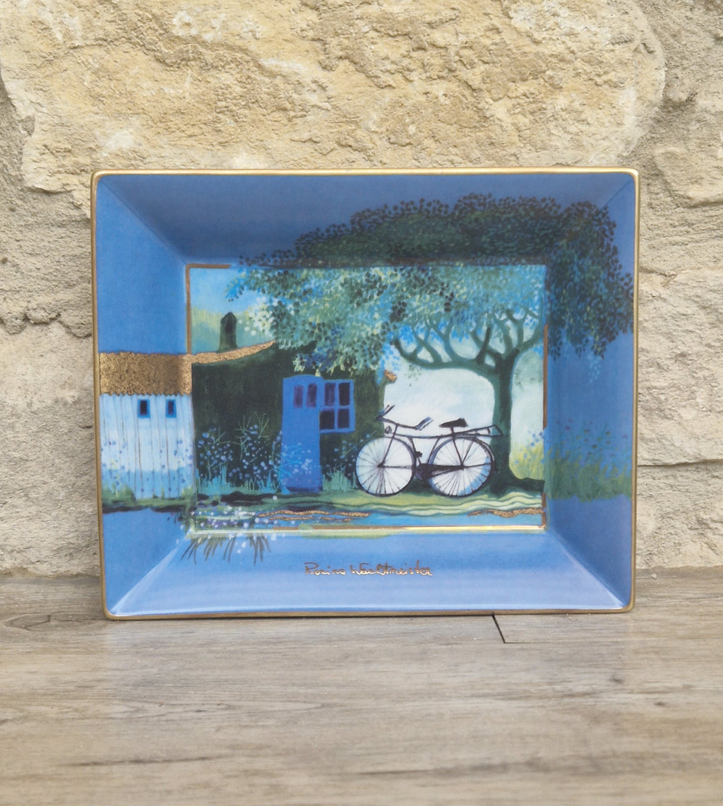 Vintage Goebel Rosina Wachtmeister Ceramic Art Tray 'Unter Der Linde'