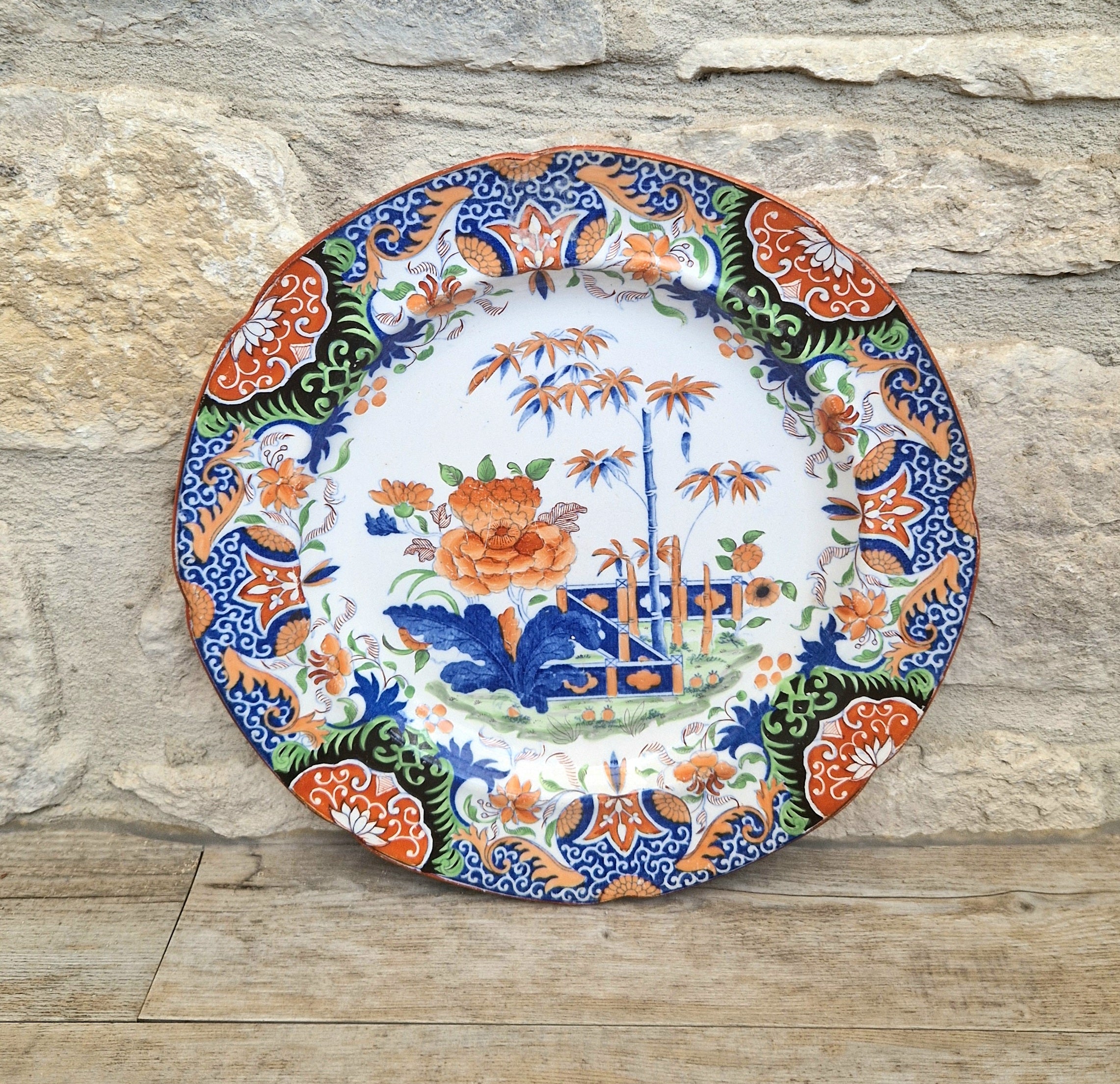 Rare Antique Mason’s Ironstone Imari Pattern Plate, Circa 1820 Georgian Staffordshire Pottery, Excellent Display Condition