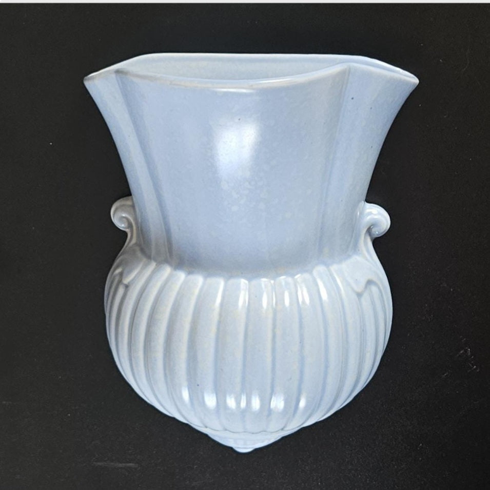 Vintage Wall Vase Crown Devon England Blue Ceramic Wall Vase Vase Urn Display Wall Mounted circa 1950-60’s