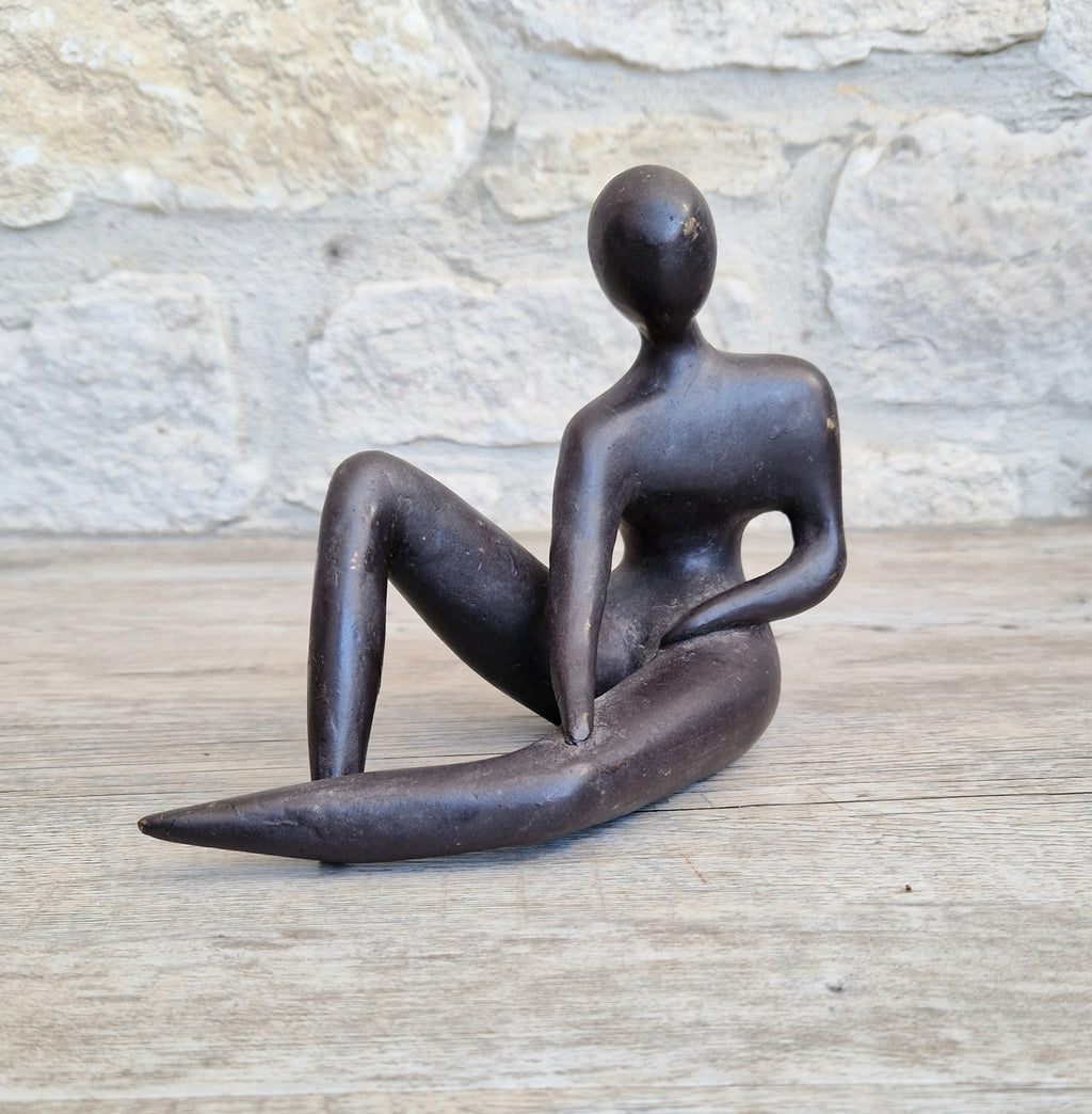 Bronze Stylised Abstract Figural Modern Art Sculpture Vintage