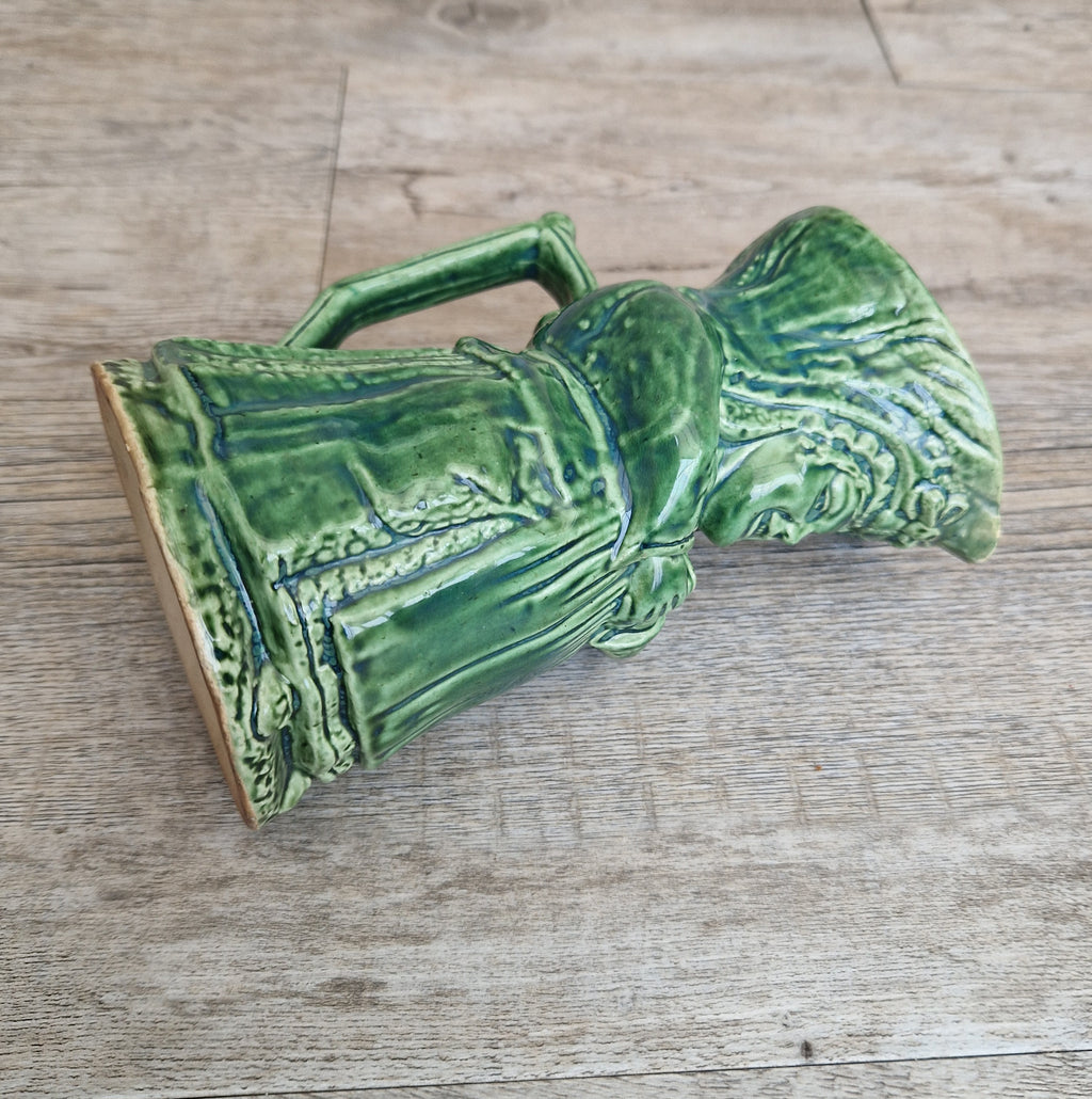 Antique Majolica Toby Jug: 19th Century English Lady Toper