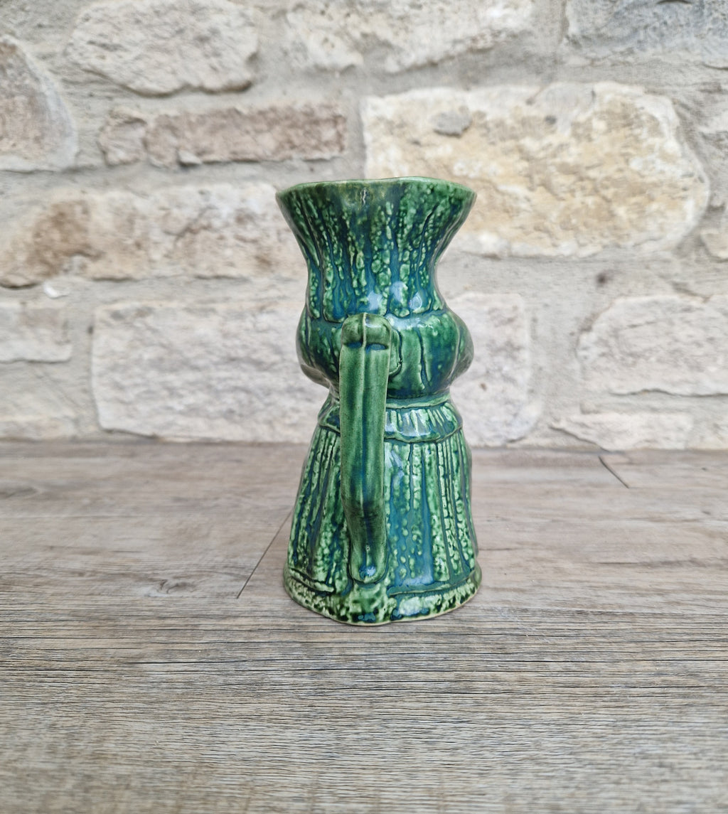 Antique Majolica Toby Jug: 19th Century English Lady Toper