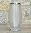 Antique Victorian Stevens & Williams Threaded Glass Twin Handled Vessel c.1900